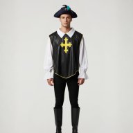 Disfraz Mosquetero Negro / Hombre Adulto